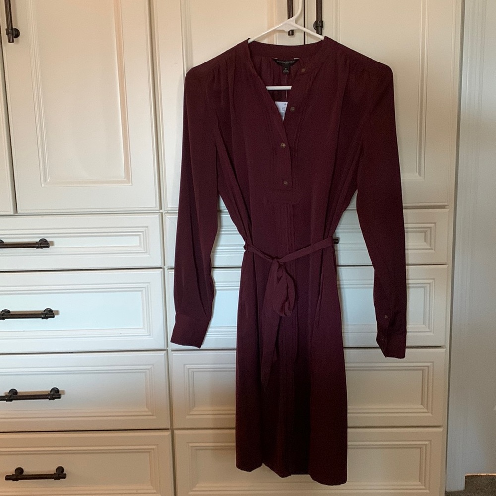 Silk dress in Wine from Banana Republic. Never worn